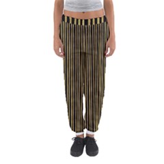Stylish Golden Strips Women s Jogger Sweatpants by gatterwe
