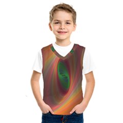 Ellipse Fractal Orange Background Kids  Sportswear