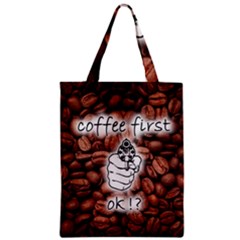 Coffee First, Ok Zipper Classic Tote Bag by stockimagefolio1