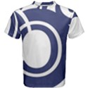 Garamond Blue White Wave Chevron Men s Cotton Tee View1