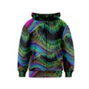 Aurora Wave Colorful Space Line Light Neon Visual Cortex Plate Kids  Zipper Hoodie View1