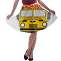 Back to school - school bus A-line Skater Skirt View1