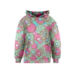 Donuts Pattern Kids  Pullover Hoodie by ValentinaDesign