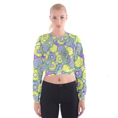Donuts Pattern Cropped Sweatshirt