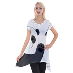 Cute Pandas Short Sleeve Side Drop Tunic by Valentinaart