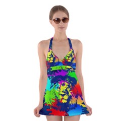 Lion Halter Swimsuit Dress by stockimagefolio1