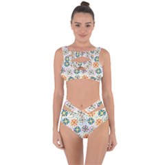 Flower Rainbow Fan Sunflower Circle Sexy Bandaged Up Bikini Set  by Mariart