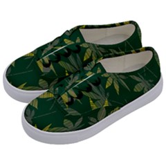 Marijuana Cannabis Rainbow Love Green Yellow Leaf Kids  Classic Low Top Sneakers by Mariart
