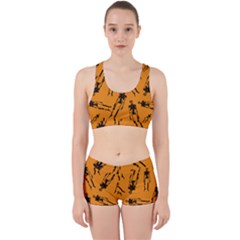 Halloween Skeletons  Work It Out Sports Bra Set by iCreate