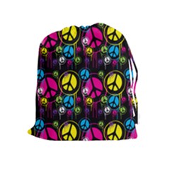 Peace Drips Icreate Drawstring Pouches (extra Large) by iCreate