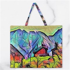 Magic Cube Abstract Art Zipper Large Tote Bag by NouveauDesign