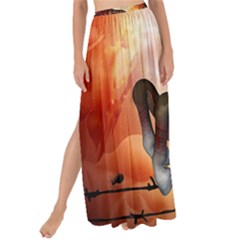 Awesome Creepy Running Horse With Skulls Maxi Chiffon Tie-up Sarong by FantasyWorld7