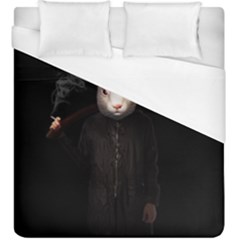 Evil Rabbit Duvet Cover (king Size) by Valentinaart