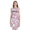 vintage floral pattern Sleeveless Chiffon Dress   View1