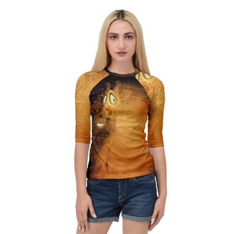 The Funny, Speed Giraffe Quarter Sleeve Raglan Tee by FantasyWorld7