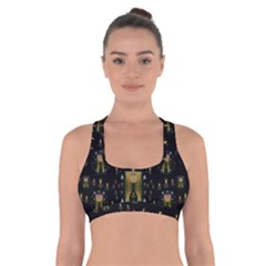 Queen In The Darkest Of Nights Cross Back Sports Bra by pepitasart