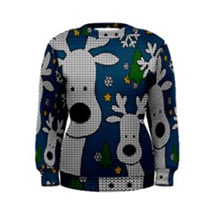 Cute Reindeer  Women s Sweatshirt by Valentinaart