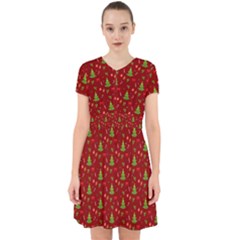 Christmas Pattern Adorable In Chiffon Dress