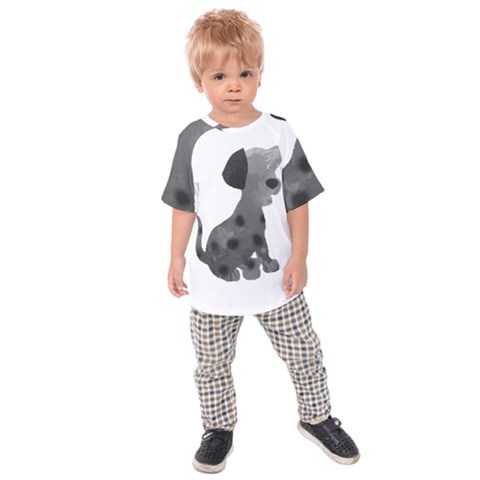 Dalmatian Inspired Silhouette Kids Raglan Tee by InspiredShadows
