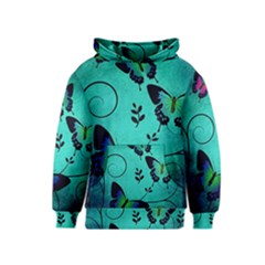 Texture Butterflies Background Kids  Pullover Hoodie by Celenk
