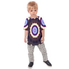 Mandala Art Design Pattern Kids Raglan Tee