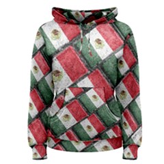 Mexican Flag Pattern Design Women s Pullover Hoodie by dflcprints