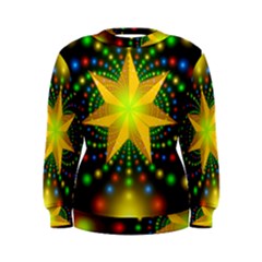 Christmas Star Fractal Symmetry Women s Sweatshirt by Celenk