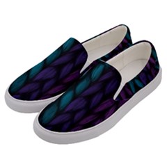 Background Weave Plait Blue Purple Men s Canvas Slip Ons by Celenk