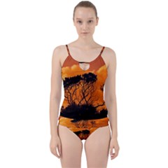 Trees Branches Sunset Sky Clouds Cut Out Top Tankini Set by Celenk