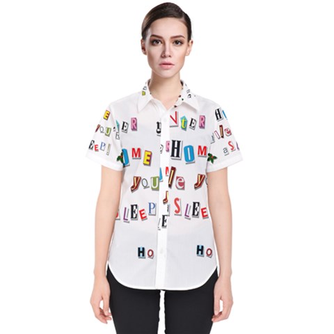 Santa s Note Women s Short Sleeve Shirt by Valentinaart