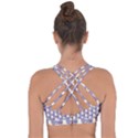 Bat And Ghost Halloween Lilac Paper Pattern Cross String Back Sports Bra View2