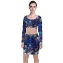 Cube Cubic Design 3d Shape Square Long Sleeve Crop Top & Bodycon Skirt Set View1