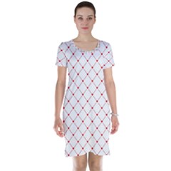 Hearts Pattern Love Design Short Sleeve Nightdress by Celenk