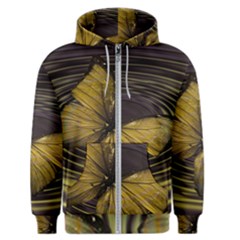 Butterfly Insect Wave Concentric Men s Zipper Hoodie by Celenk