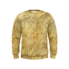 Vintage Map Background Paper Kids  Sweatshirt by Celenk