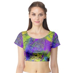 Ink Splash 02 Short Sleeve Crop Top by jumpercat