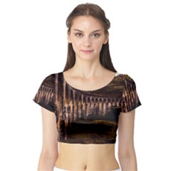 Viaduct Structure Landmark Historic Short Sleeve Crop Top by BangZart