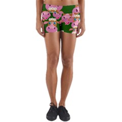 Seamless Tile Repeat Pattern Yoga Shorts