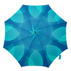 Abstract Blue Wallpaper Wave Hook Handle Umbrellas (large)