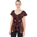 Lion Wild Animal Abstract Lace Front Dolly Top View1