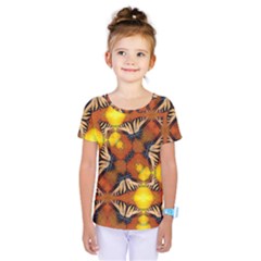 Dancing Butterfly Kaleidoscope Kids  One Piece Tee