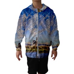 Ruin Church Ancient Architecture Hooded Wind Breaker (kids)