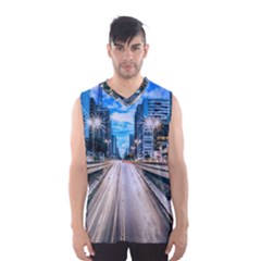 Urban Street Cityscape Modern City Men s Basketball Tank Top