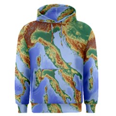 Italy Alpine Alpine Region Map Men s Pullover Hoodie by Nexatart