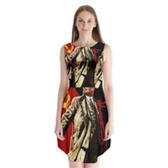 Lenin  Sleeveless Chiffon Dress   by Valentinaart