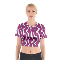 Electric Pink Polynoise Cotton Crop Top by jumpercat