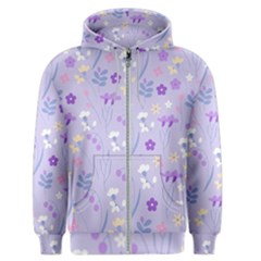 Violet,lavender,cute,floral,pink,purple,pattern,girly,modern,trendy Men s Zipper Hoodie by NouveauDesign