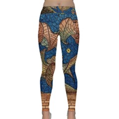Bats Cubism Mosaic Vintage Classic Yoga Leggings by Nexatart