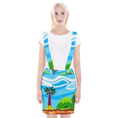 Landscape Background Nature Sky Braces Suspender Skirt