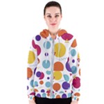 Background Polka Dot Women s Zipper Hoodie